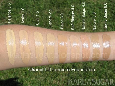 chanel lift lumiere foundation soft bisque|chanel sublimage foundation match up.